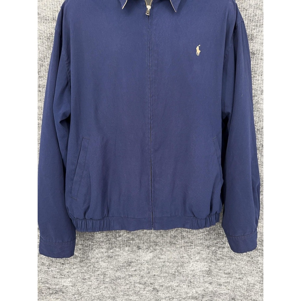 Vintage Polo Ralph Lauren Harrington Jacket Mens XL Blue Windbreaker 90s Lined - Picture 4 of 11